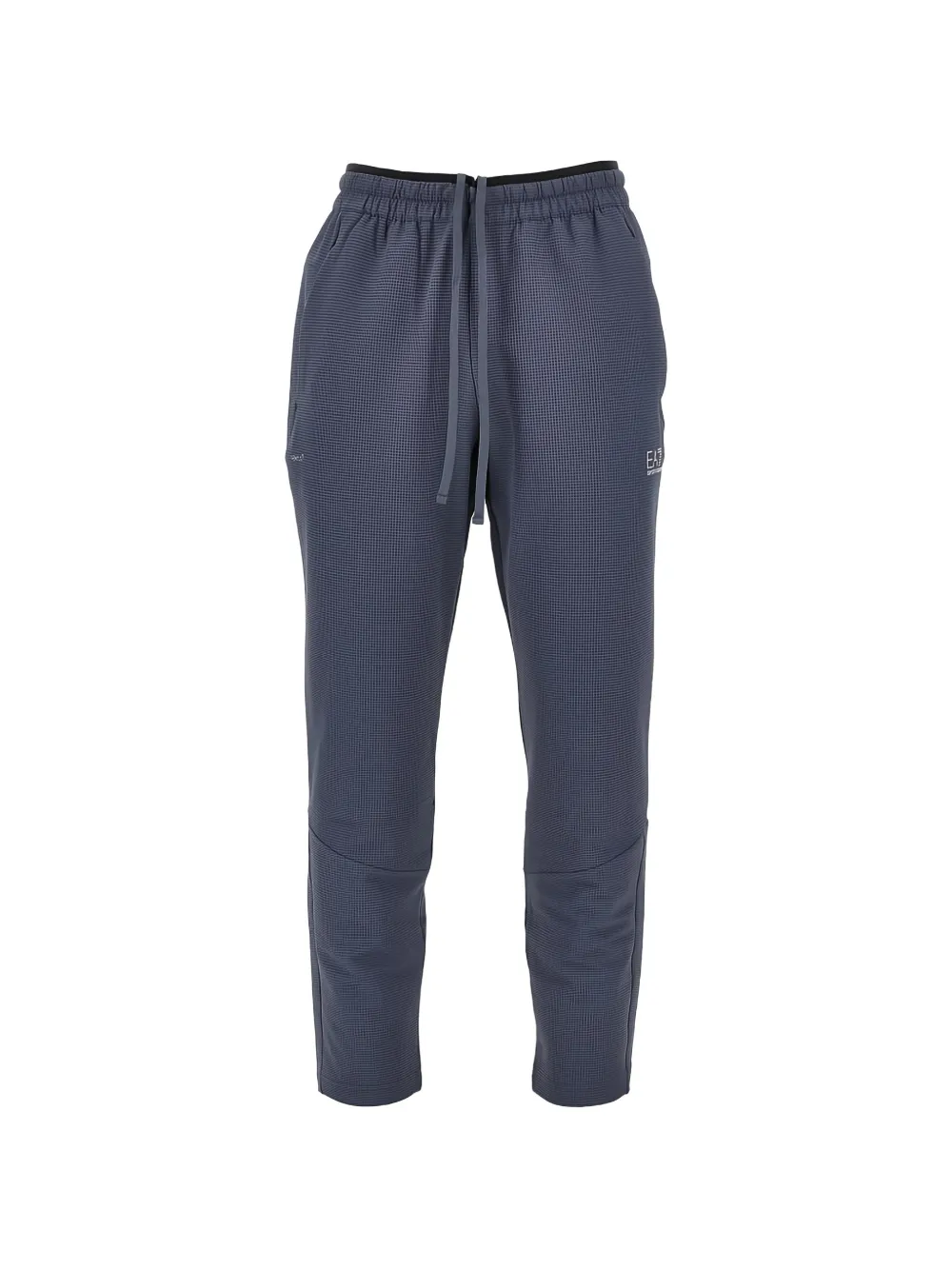 Ea7 Emporio Armani logo-print waffle-knit track pants - Blu