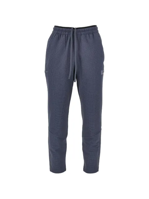 Ea7 Emporio Armani logo-print waffle-knit track pants