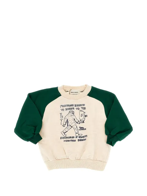 Bobo Choses Mr. Footish graphic-print raglan-sleeve sweater