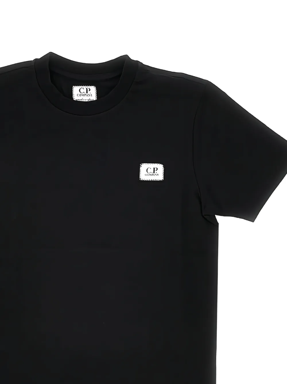 C.P. Company Kids T-shirt met logopatch Zwart
