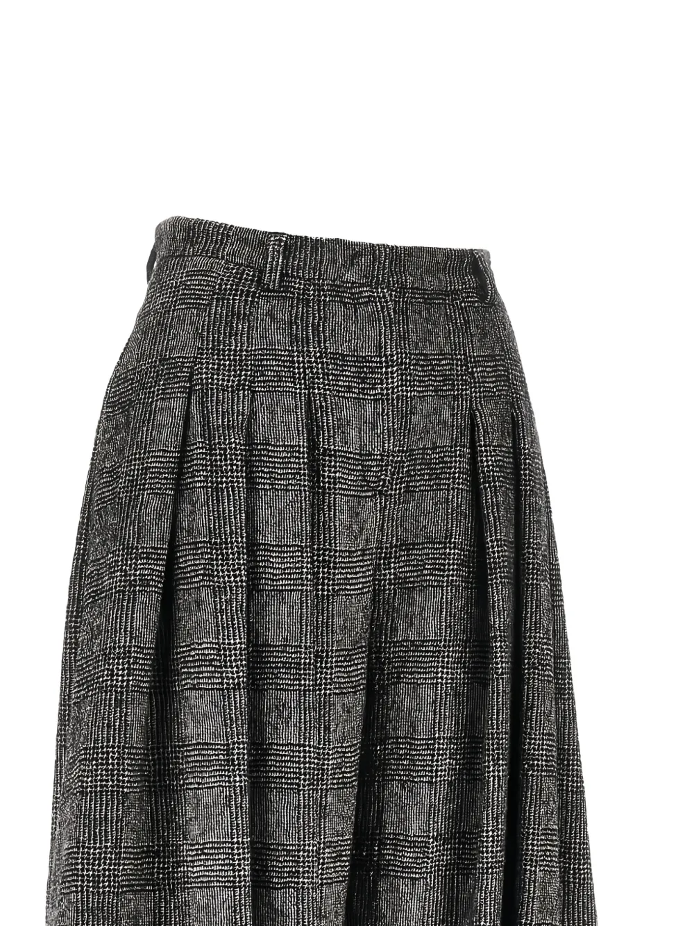 Emporio Armani Geruite plooibroek Grijs