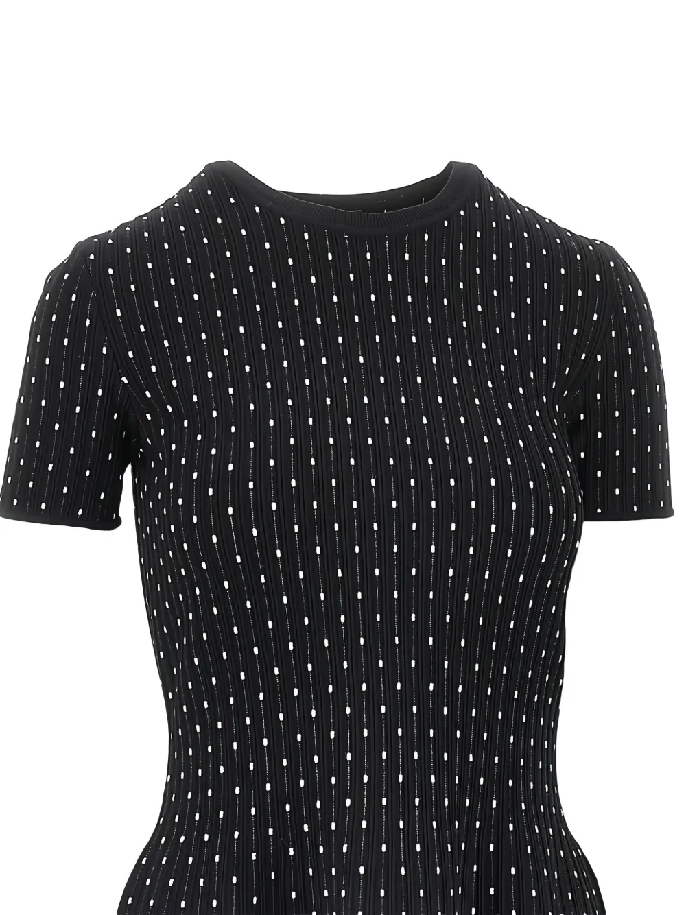 Emporio Armani Ribgebreide jurk Zwart