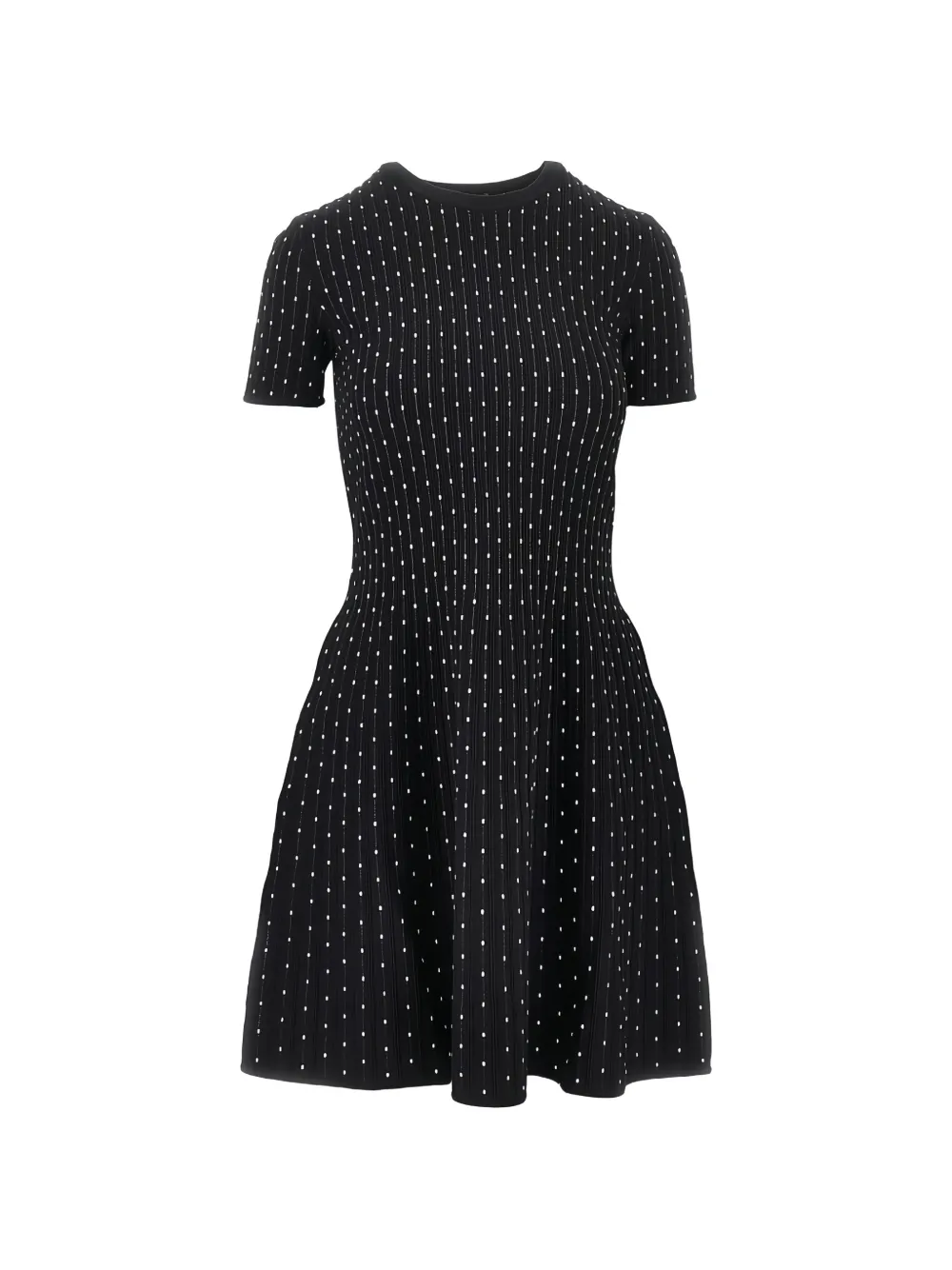 Emporio Armani ribbed-knit flared dress · 44