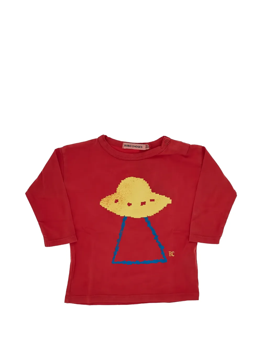Bobo Choses T-shirt met grafische Pixel print en lange mouwen Rood