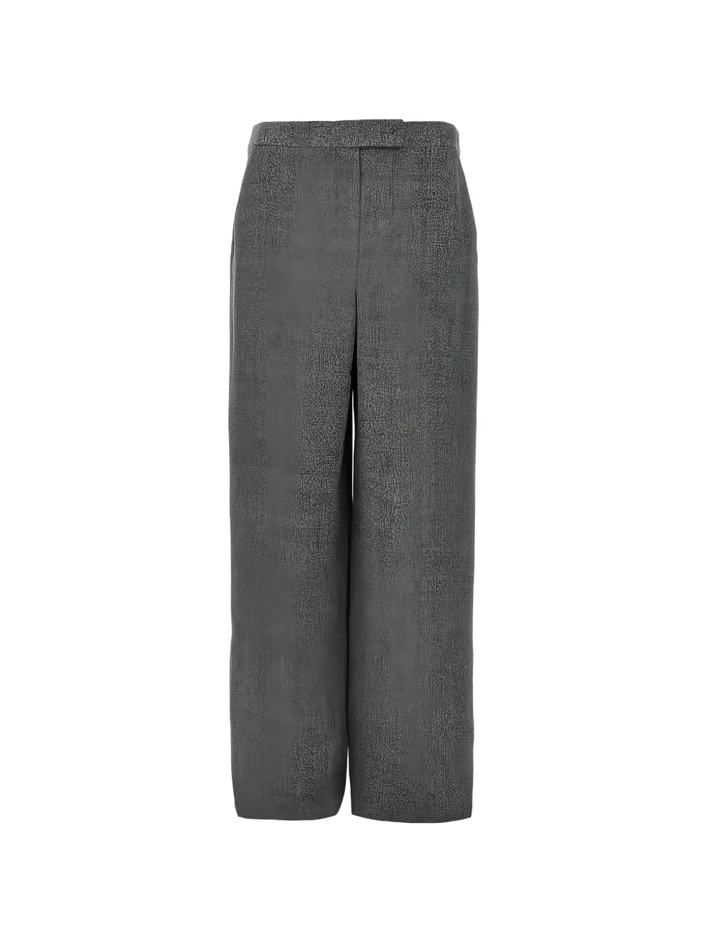 Emporio Armani Marl-effect Straight-leg Trousers In 그레이