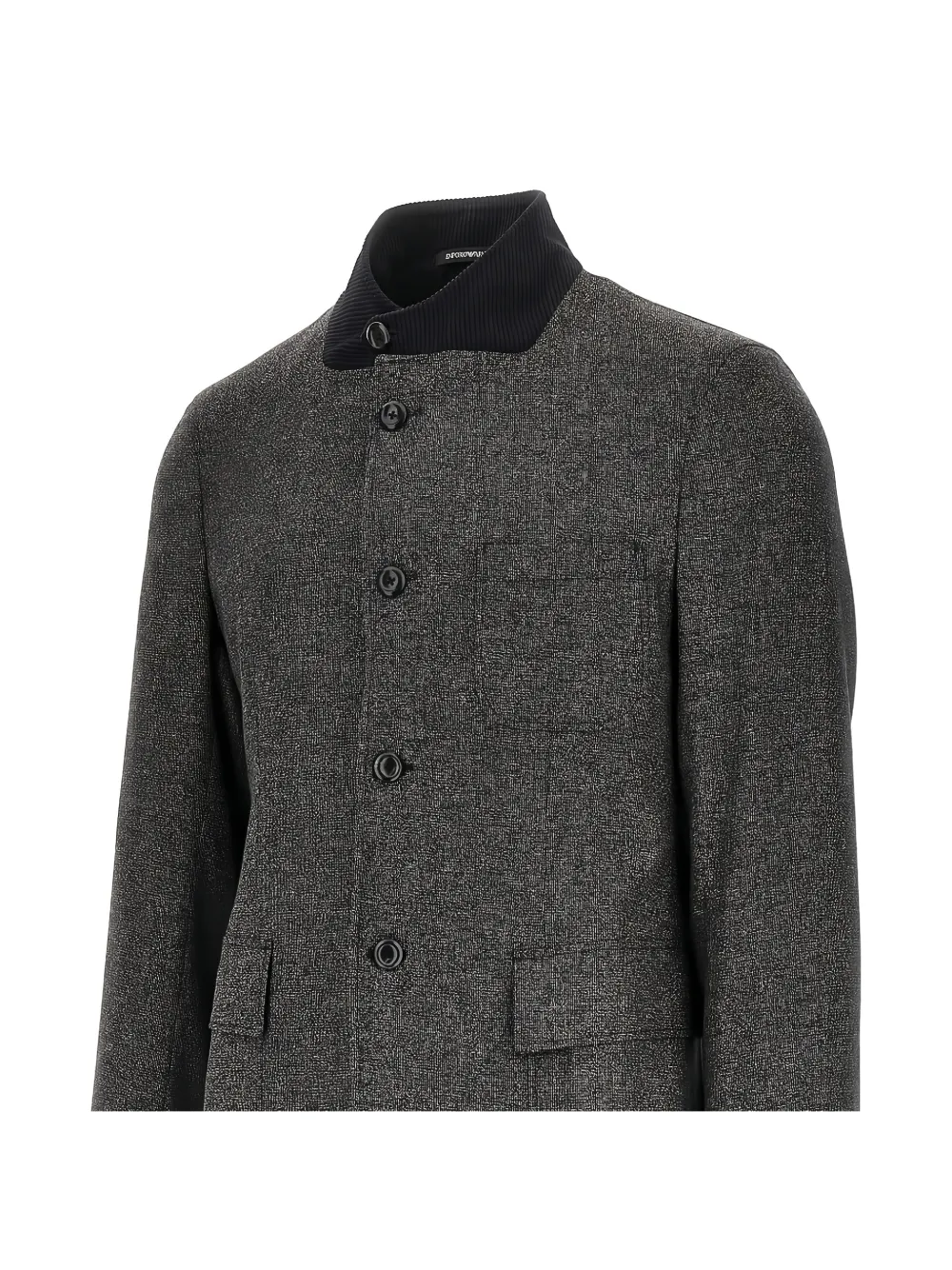 Emporio Armani Jack met hoge hals en gemêleerd effect Grijs