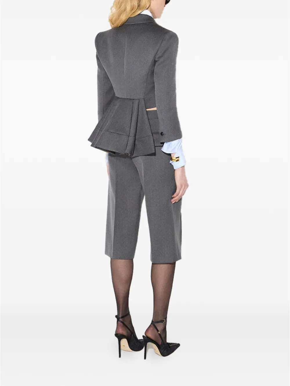 Elisabetta Franchi Cool wollen jack Grijs