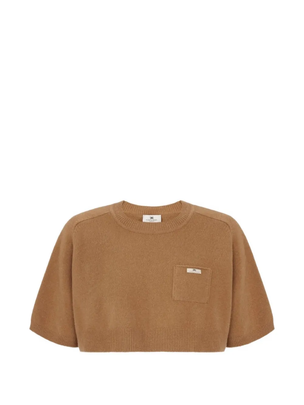 Elisabetta Franchi Wool And Cashmere Top In 브라운