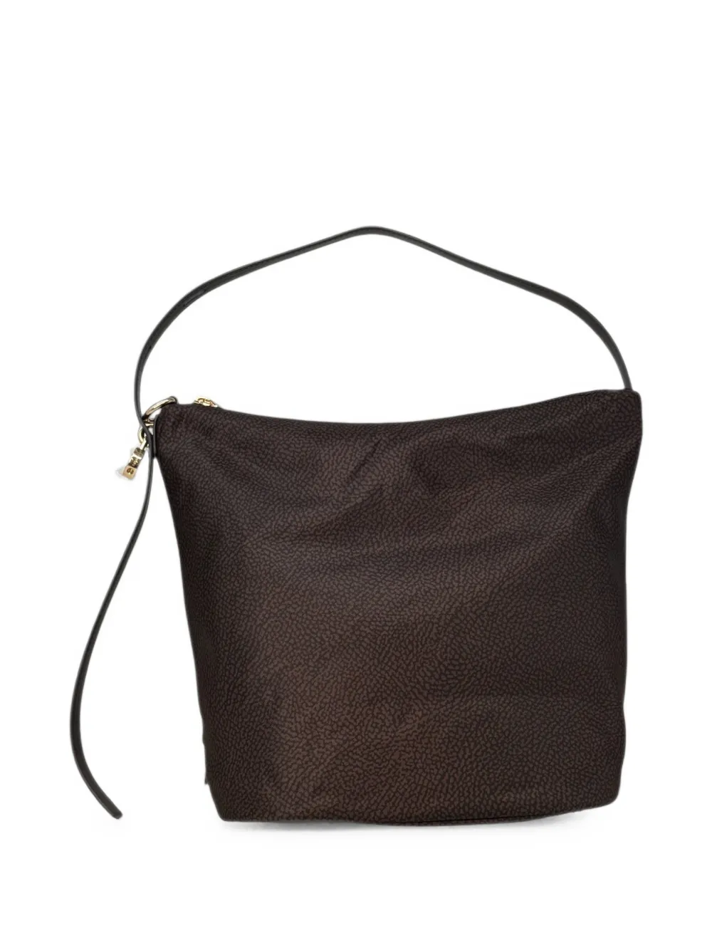 Borbonese Medium Prive schoudertas met OP-print Bruin