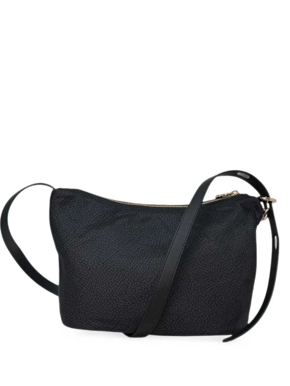 Borbonese small Prive OP print shoulder bag - Nero