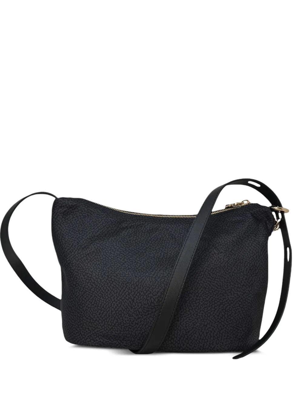 Borbonese small Prive OP print shoulder bag - Nero