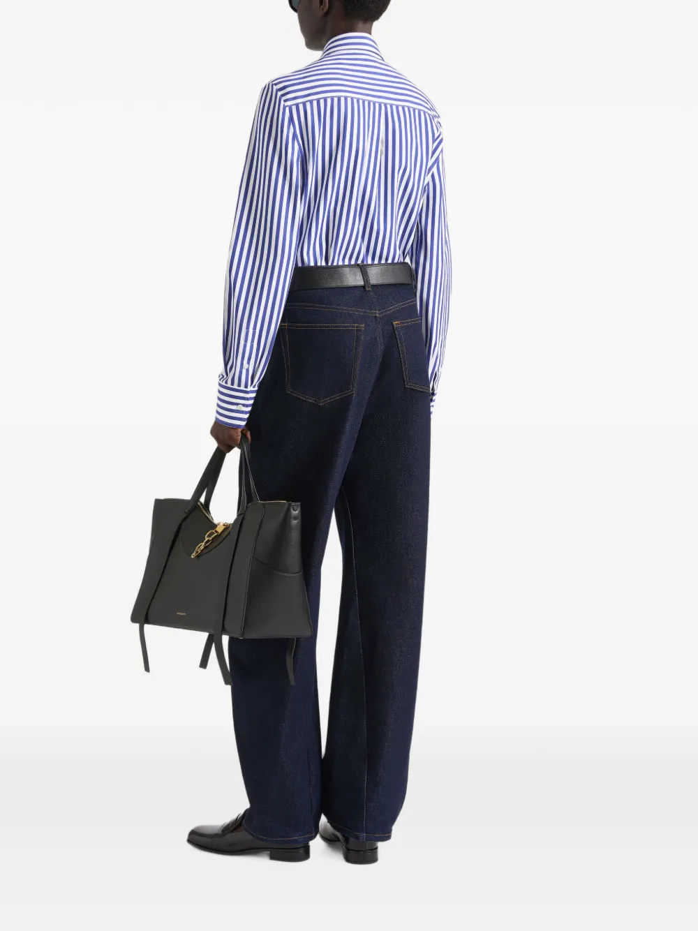 Givenchy Gestreepte popeline blouse met borduurwerk Blauw