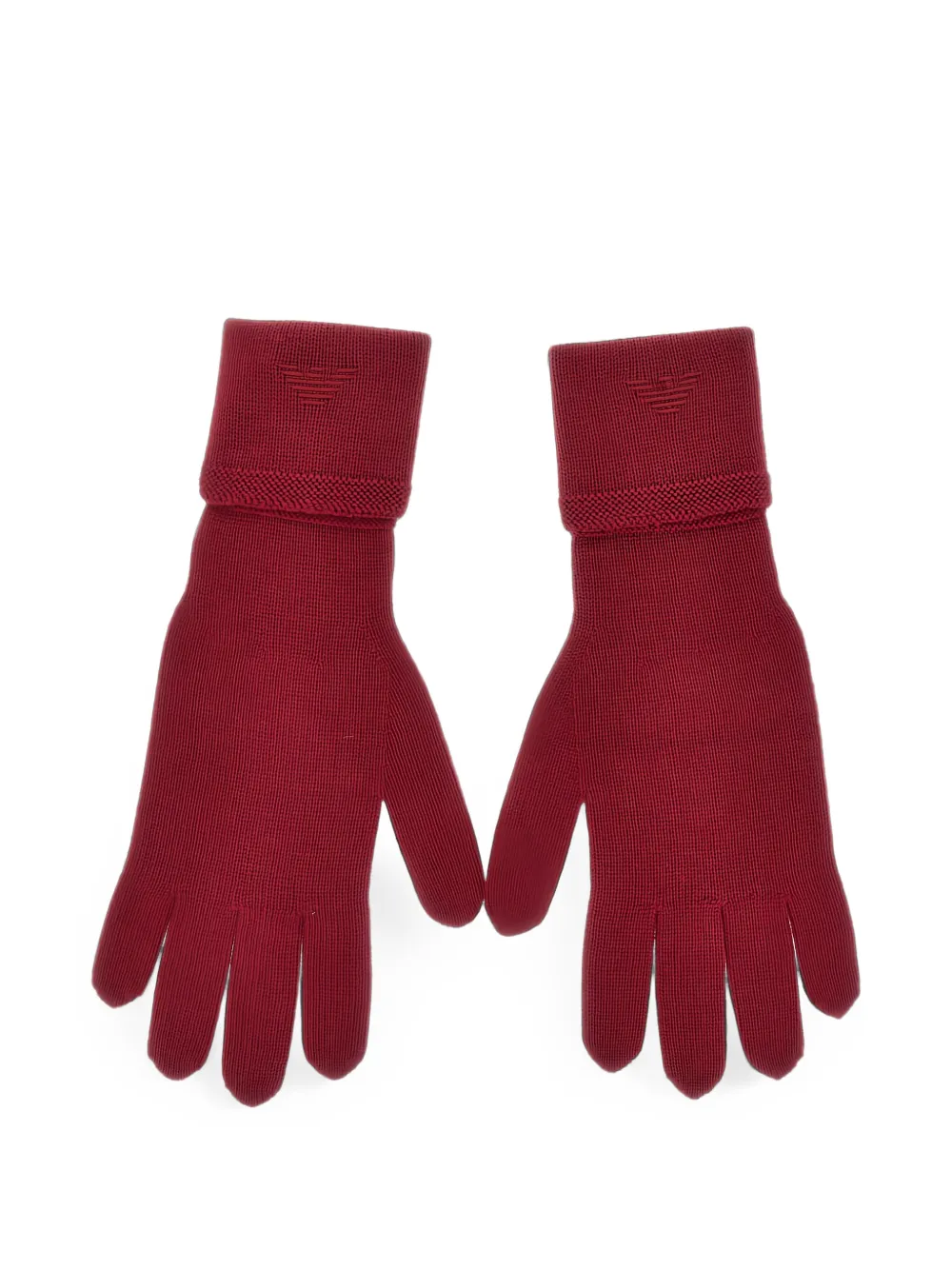 Emporio Armani Handschoenen met geborduurd logo Rood