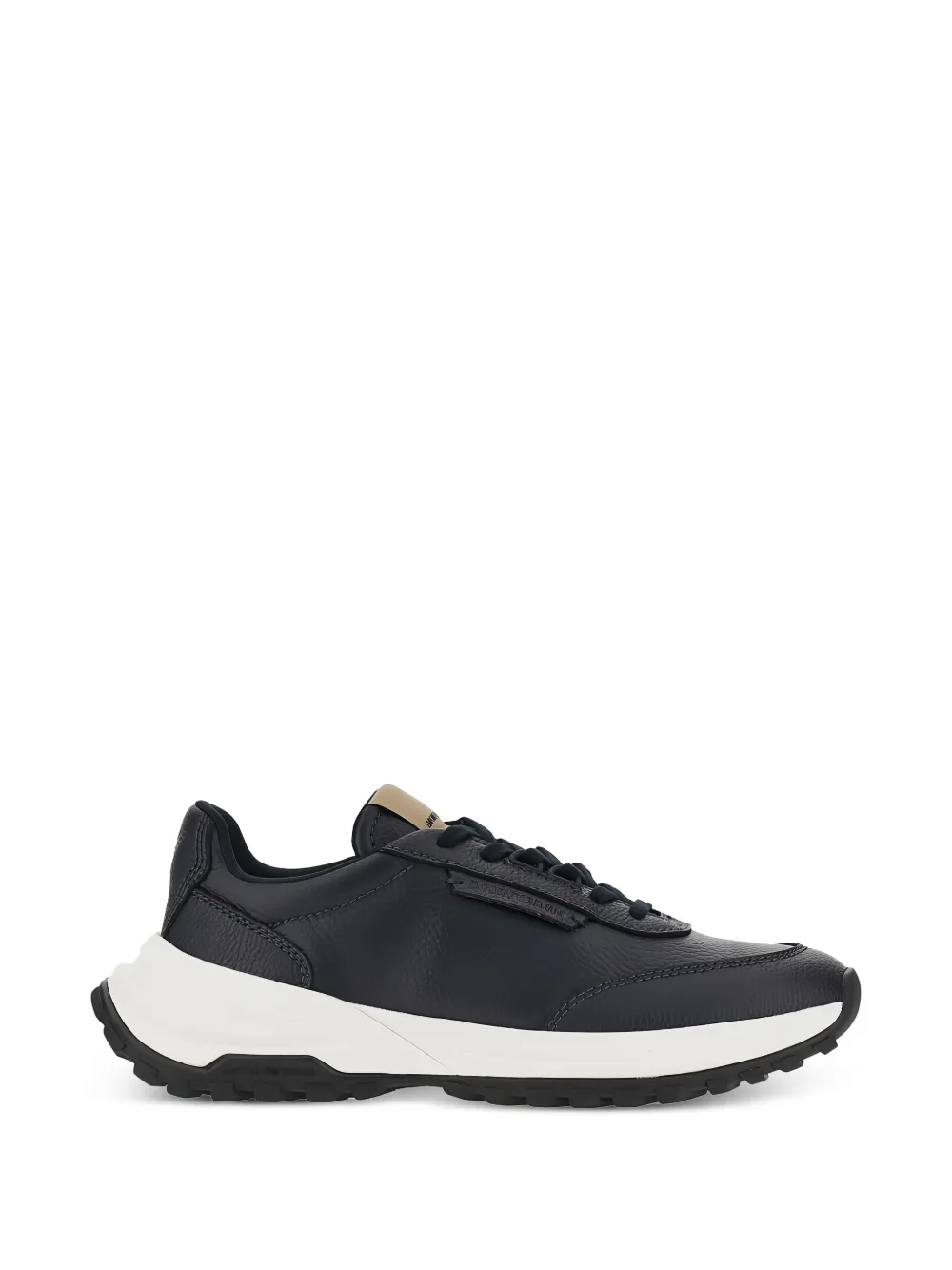 Emporio Armani pebbled leather sneakers - Blu