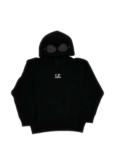 C.P. Company Kids Goggle-detail logo-print hoodie
