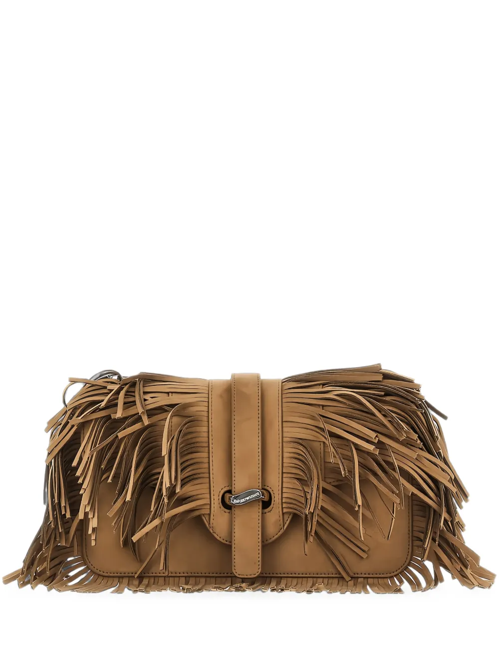 Emporio Armani Boteh Capsule fringe-detail shoulder bag - Toni neutri