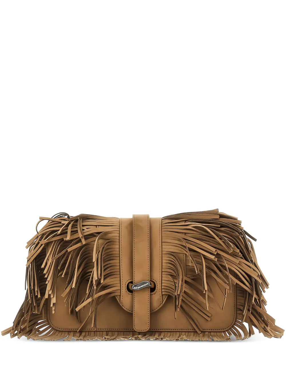 Emporio Armani Boteh Capsule fringe-detail shoulder bag - Toni neutri