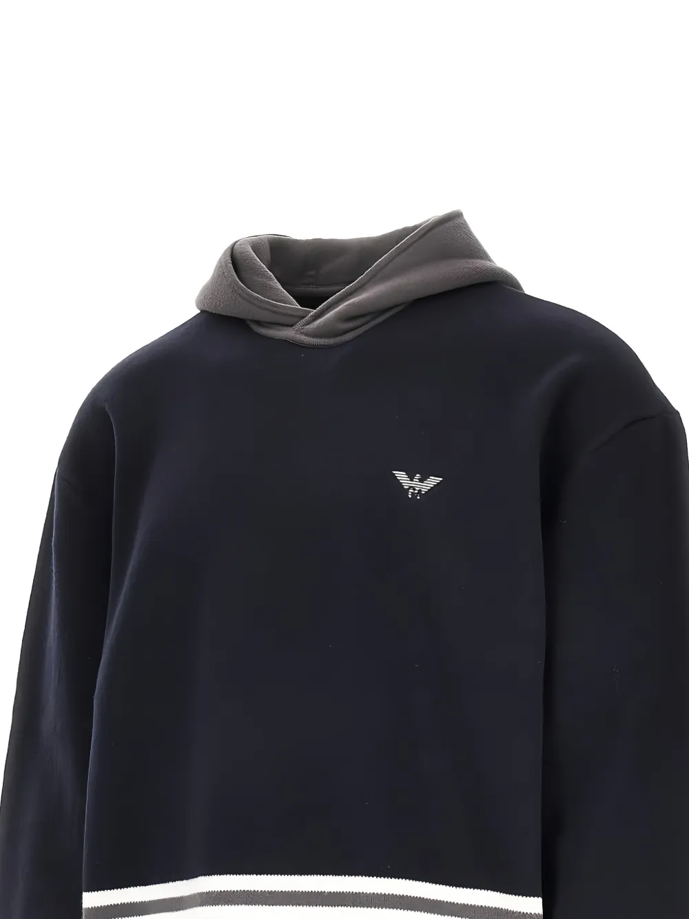 Emporio Armani Hoodie met geborduurd logo Blauw