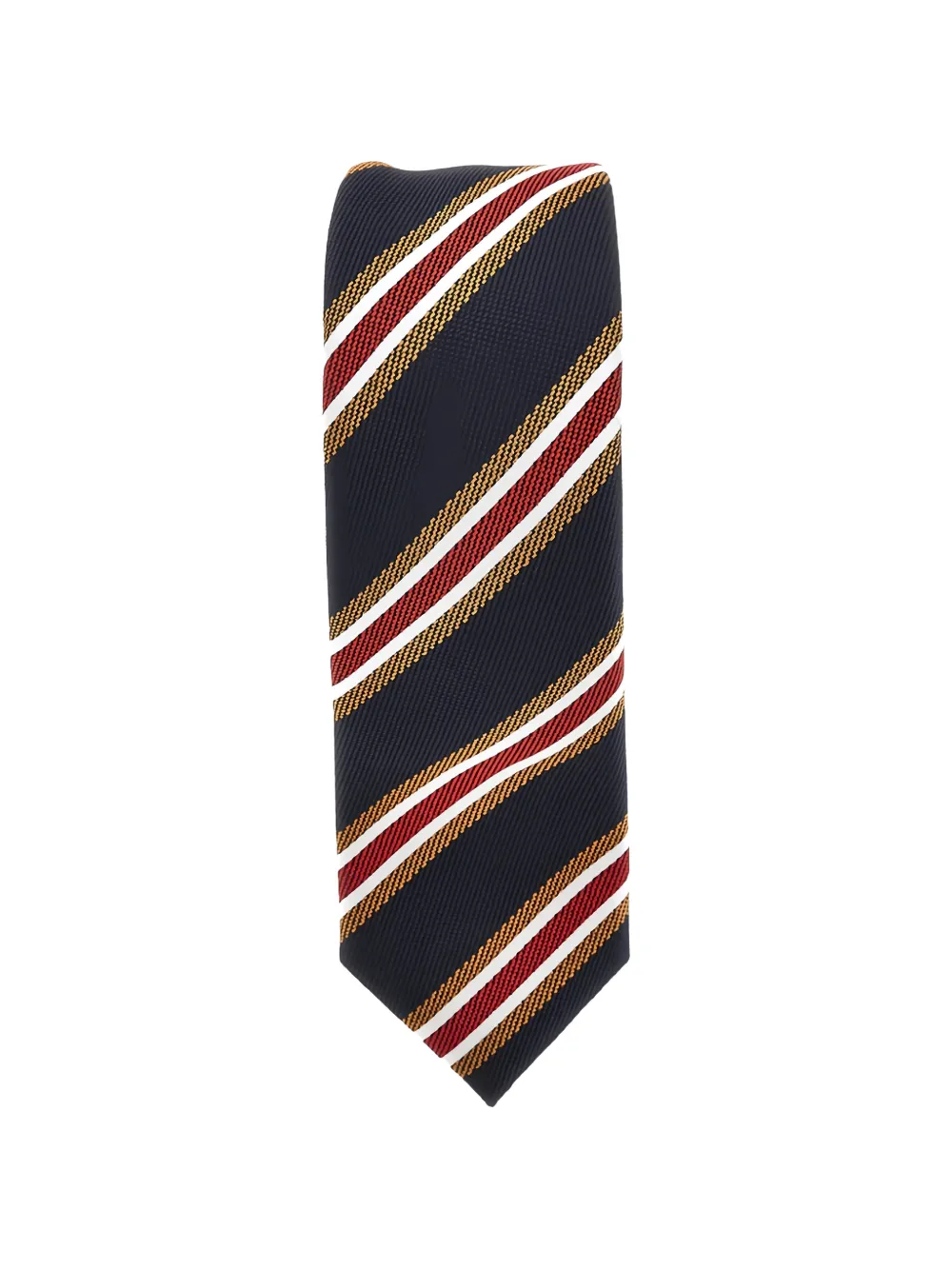 Emporio Armani diagonal-stripe silk tie Blauw