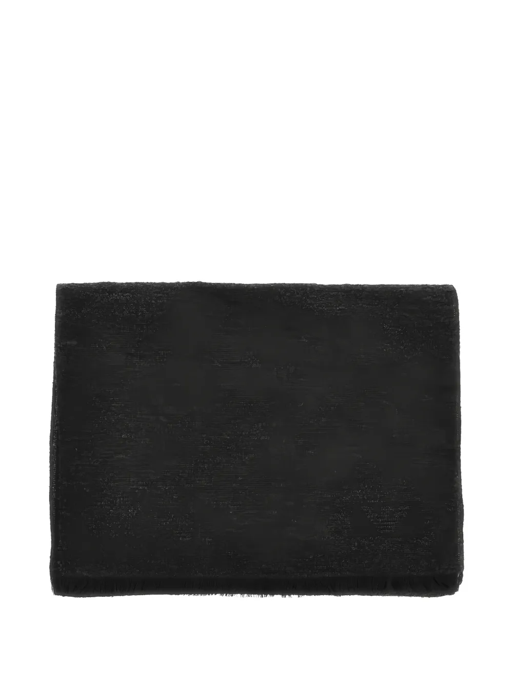 Emporio Armani Sjaal met geborduurd logo Zwart