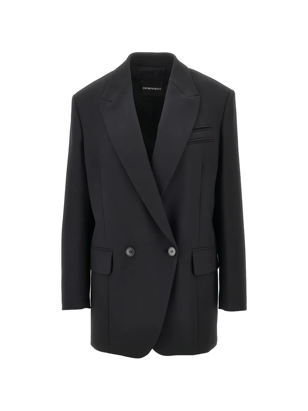 Emporio Armani Double-breasted Blazer In 블랙