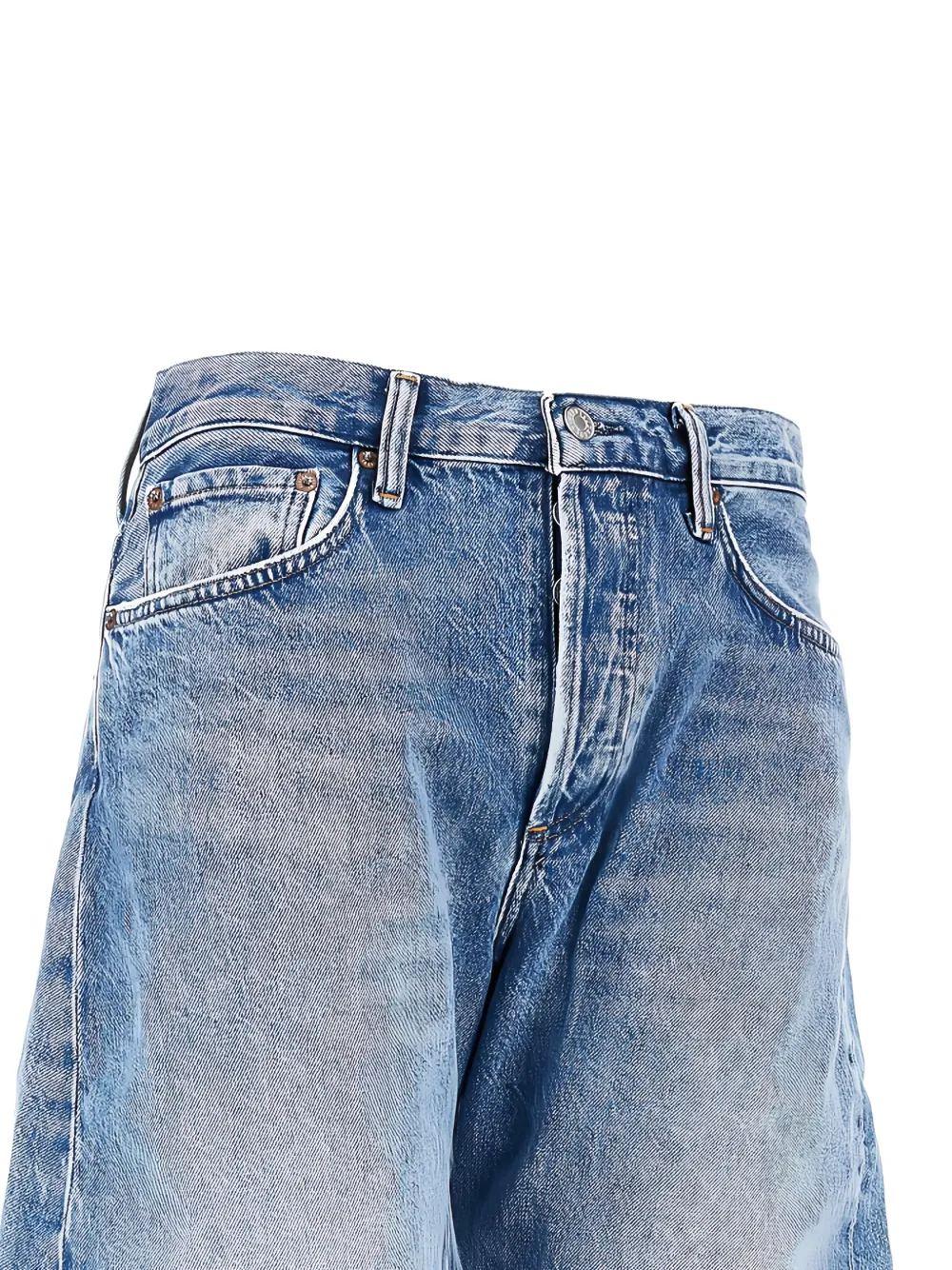 AGOLDE Spiral barrel-leg jeans Blauw
