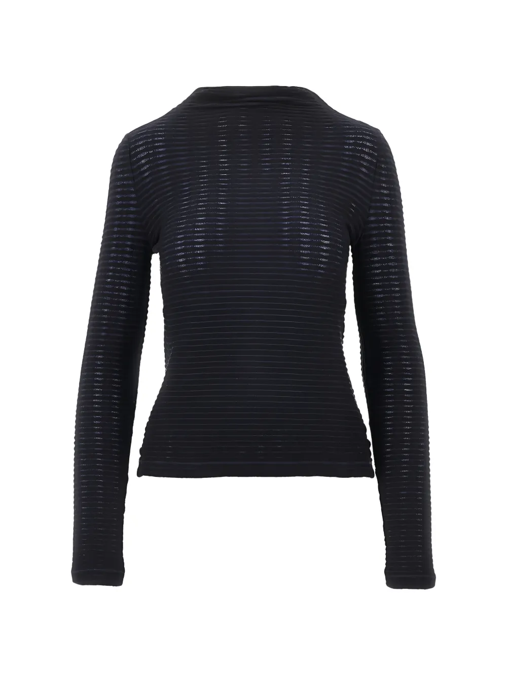 Emporio Armani Horizontal-stripe Sweater In 블랙