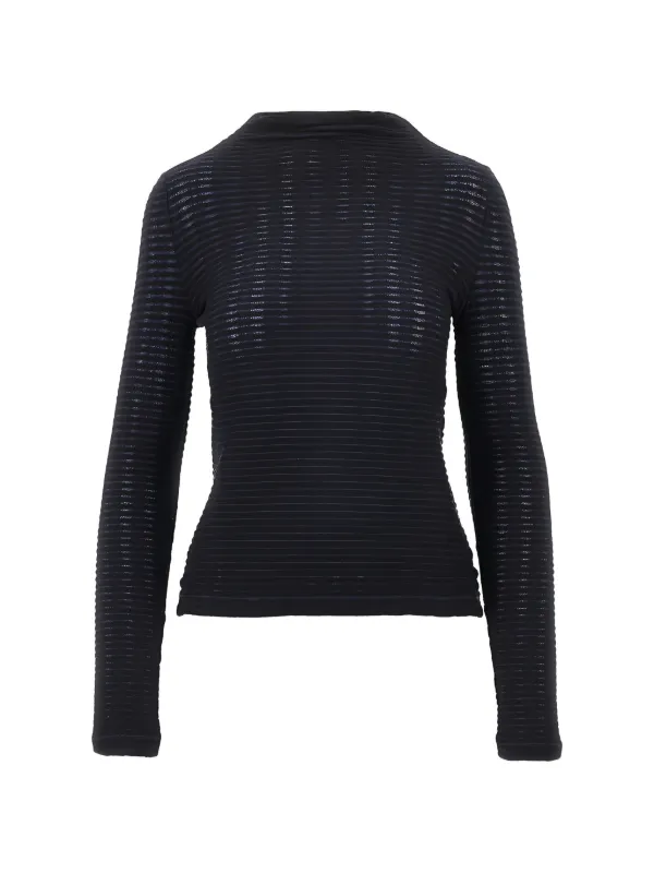 Emporio Armani Horizontal-stripe Sweater in Black