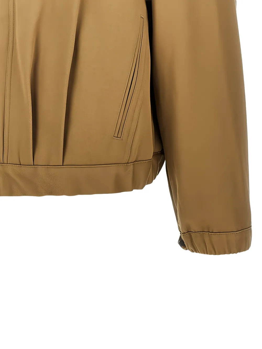 Emporio Armani faux-fur collar blouson jacket Beige