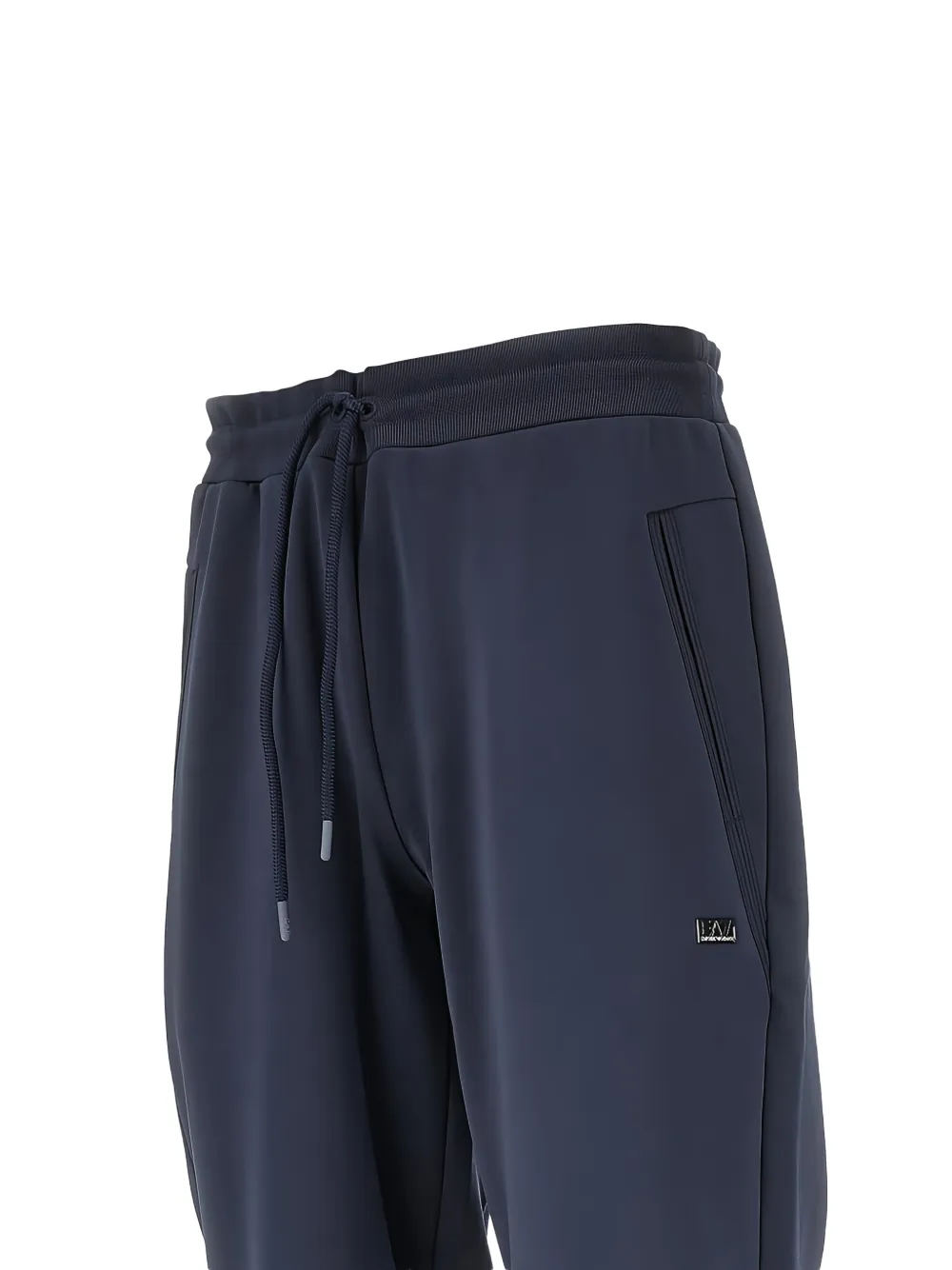 Ea7 Emporio Armani Trainingsbroek met logoplakkaat en trekkoord Blauw