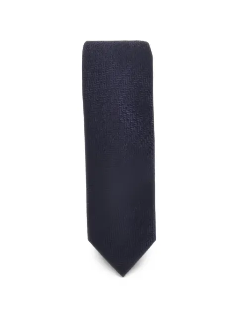 Emporio Armani herringbone silk tie