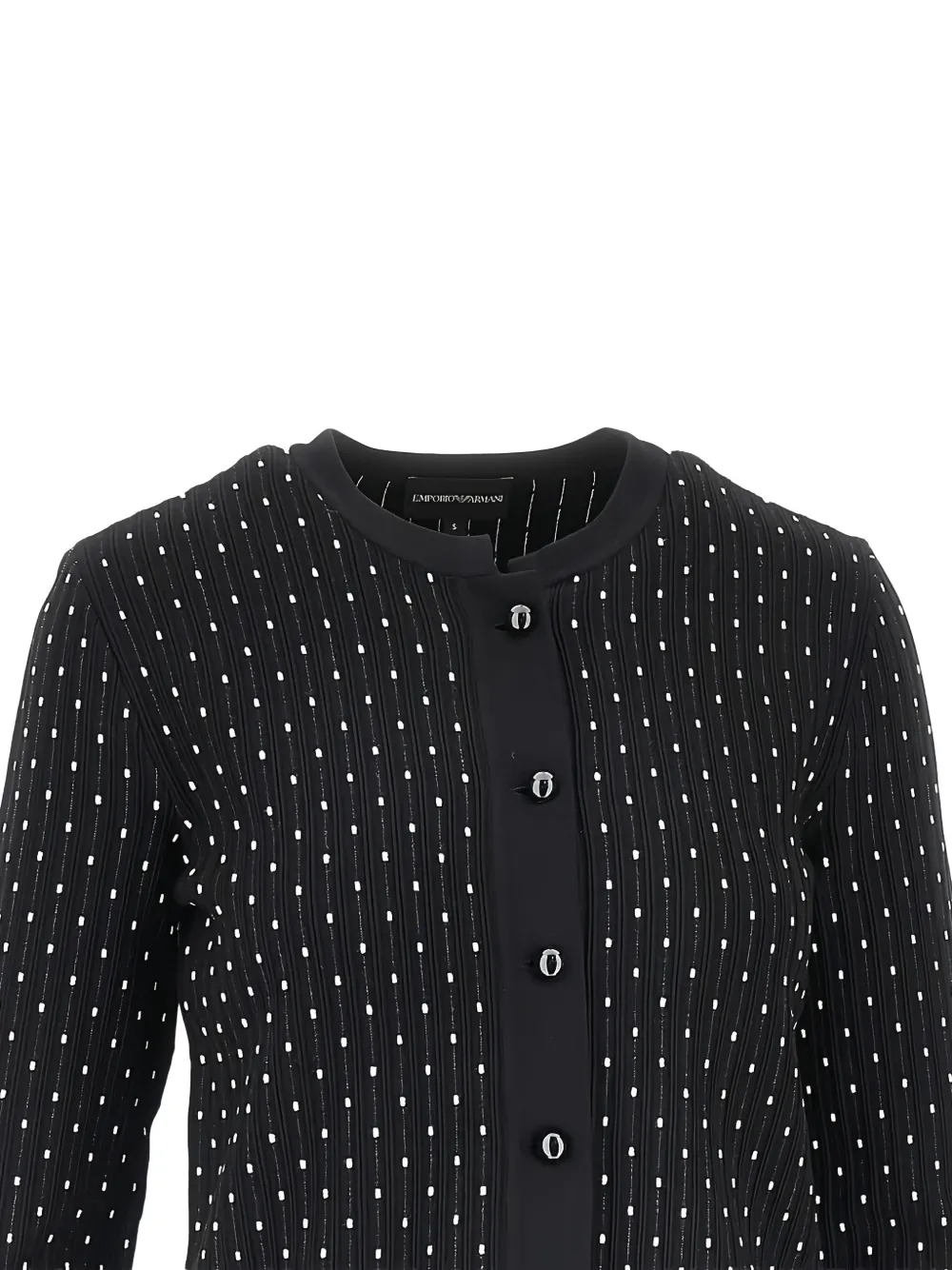 Emporio Armani button-up long-sleeve cardigan Zwart