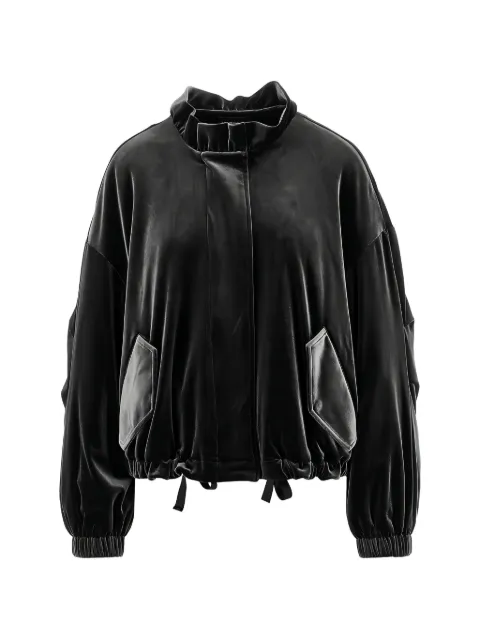 Emporio Armani chamarra con volantes en el cuello