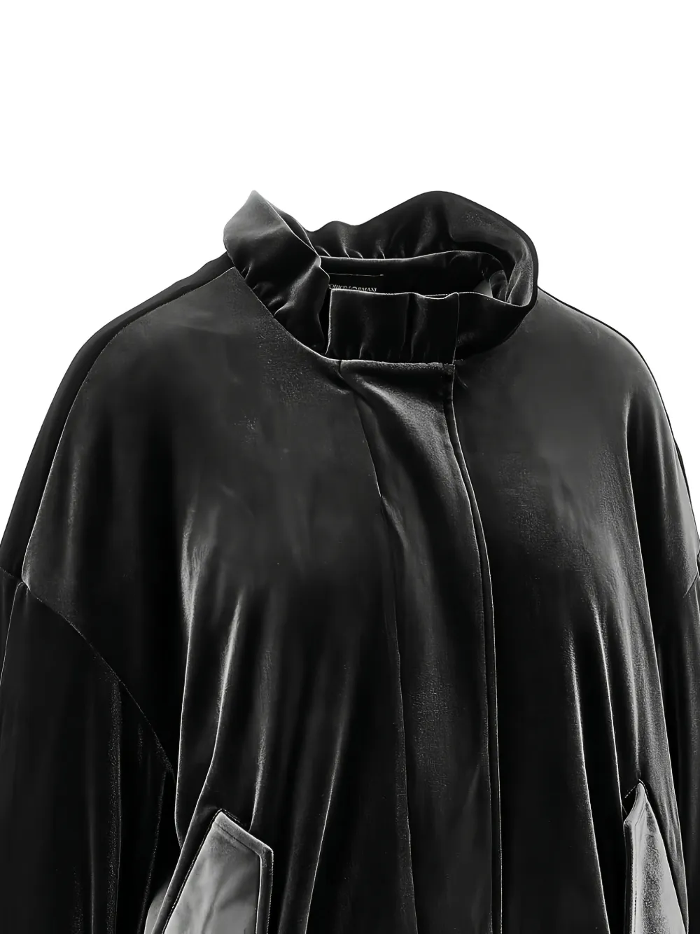 Emporio Armani Jack met fluwelen effect en ruches Zwart