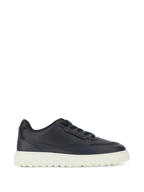 Emporio Armani logo-plaque panelled sneakers