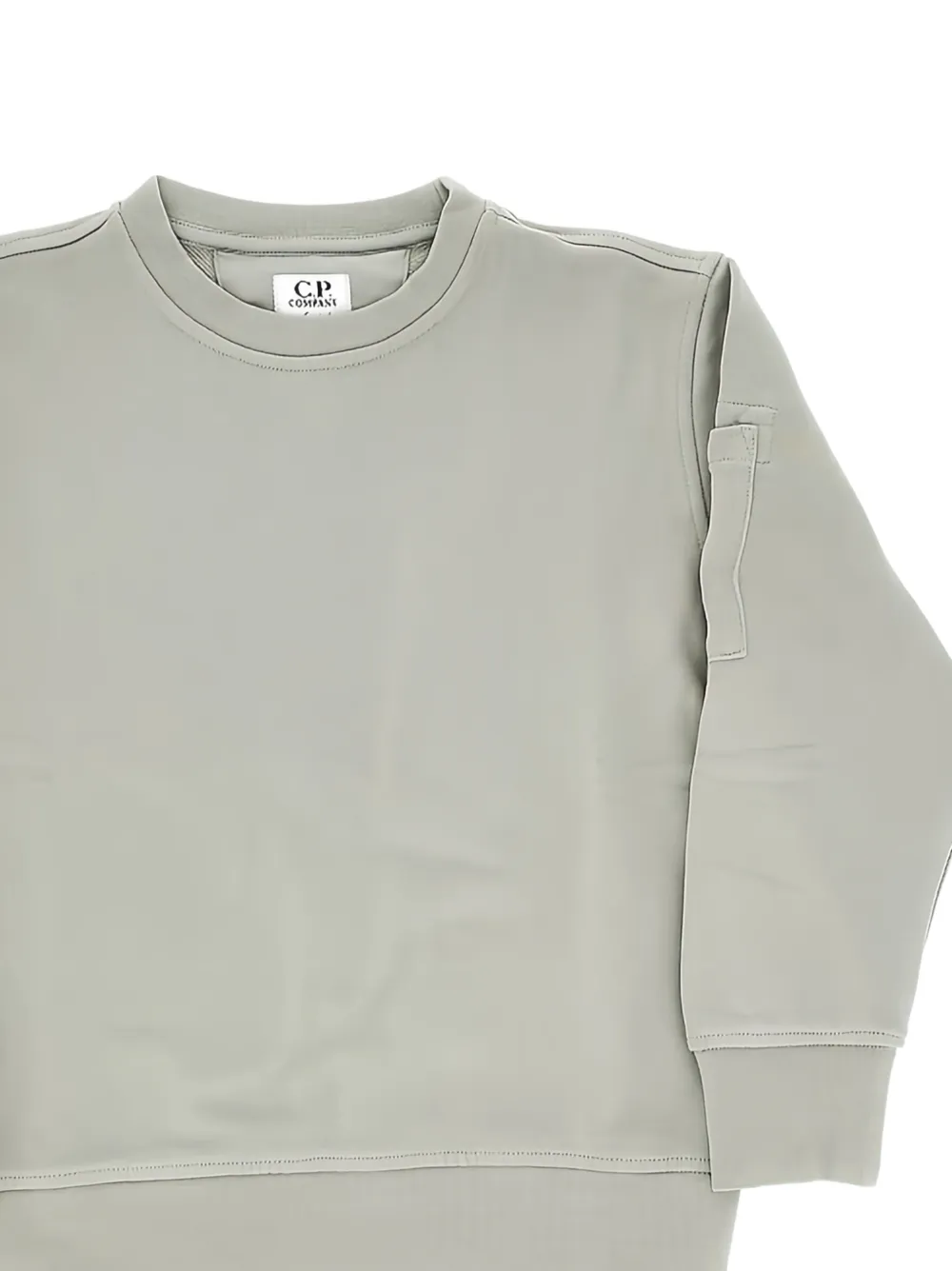 C.P. Company Kids Trui met ronde hals en Lens-detail Grijs