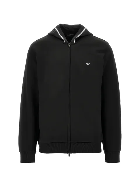 Emporio Armani logo-print zip-up hoodie