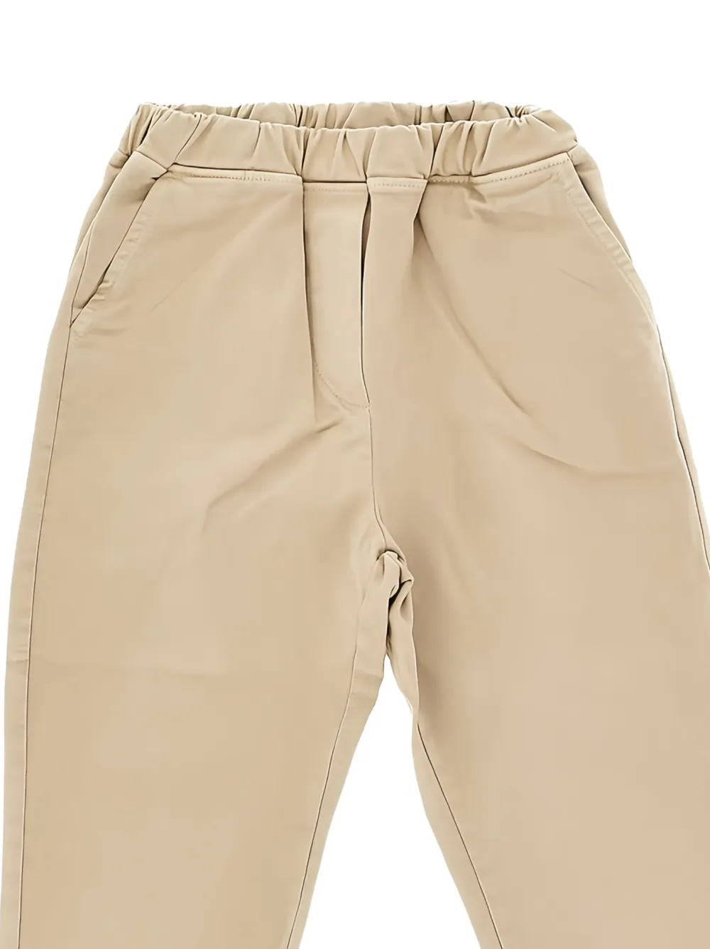 MaDilly Broek met elastische taille Beige