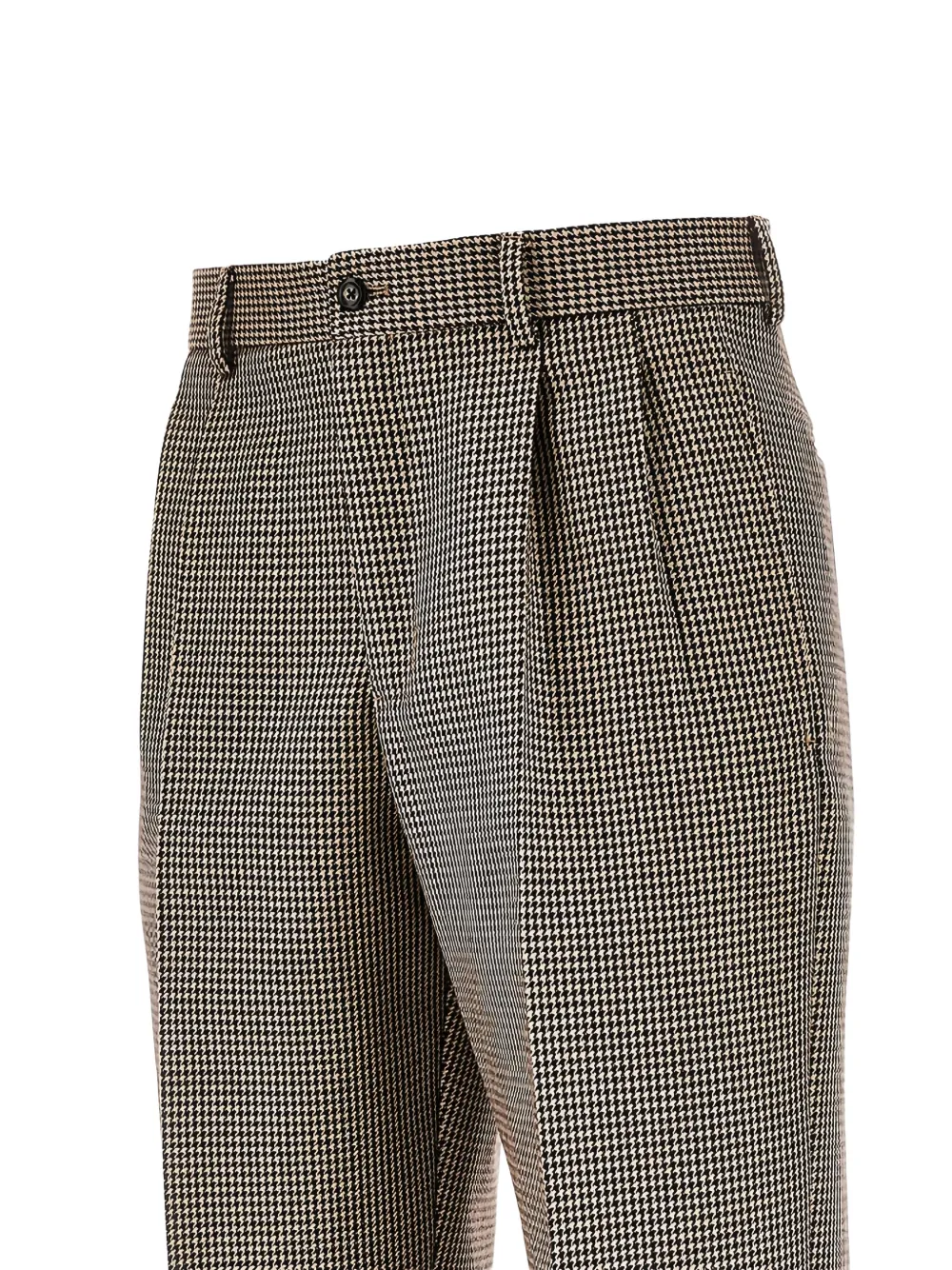 Emporio Armani Plooibroek met pied-de-poule print Bruin