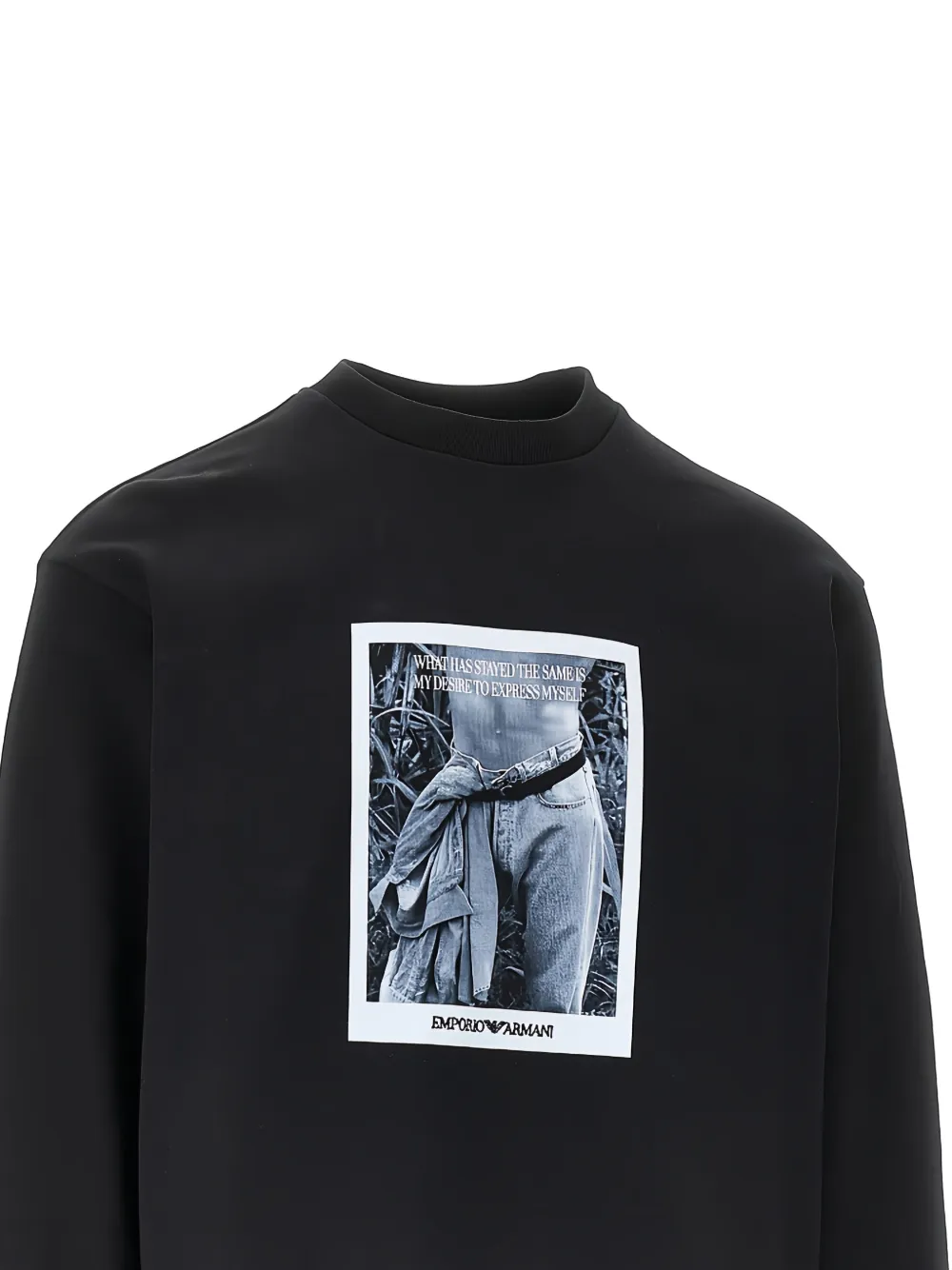 Emporio Armani Signature Capsule sweater met grafische print Zwart