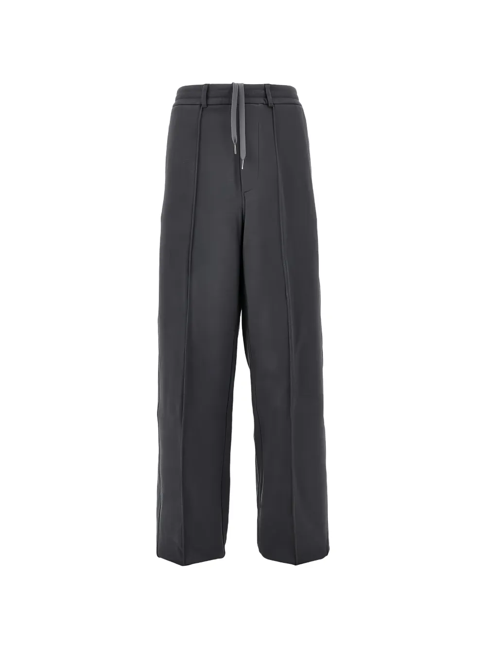 Emporio Armani drawstring pintuck track pants - Grigio