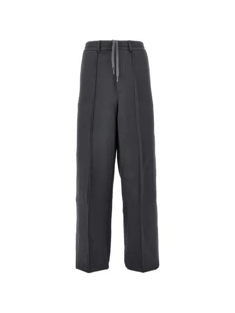Emporio Armani drawstring pintuck track pants
