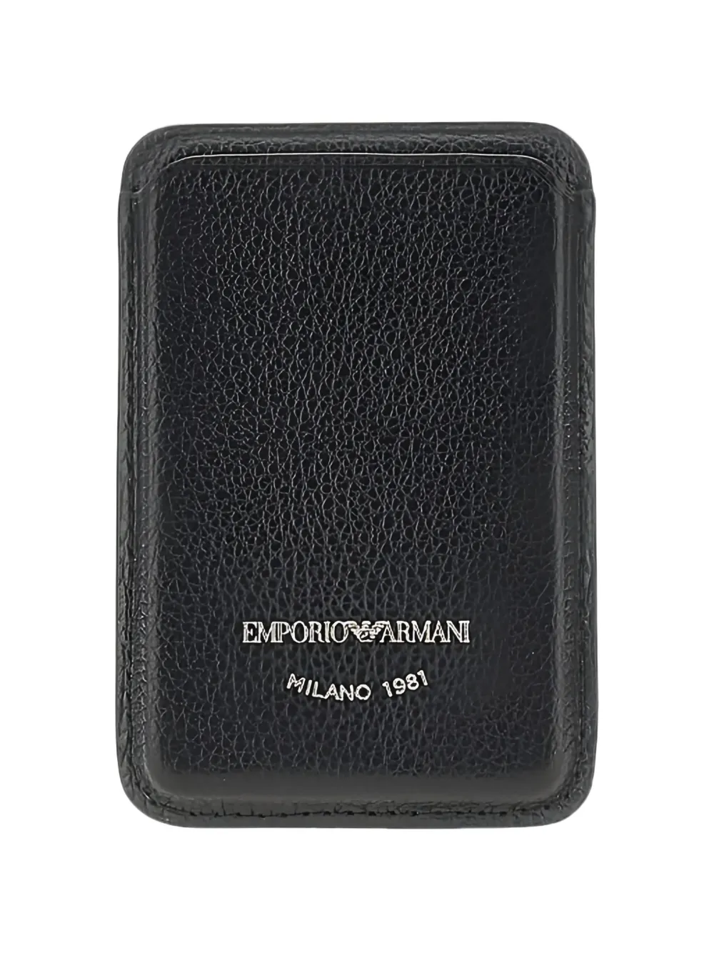 Emporio Armani pebbled leather card holder - Nero