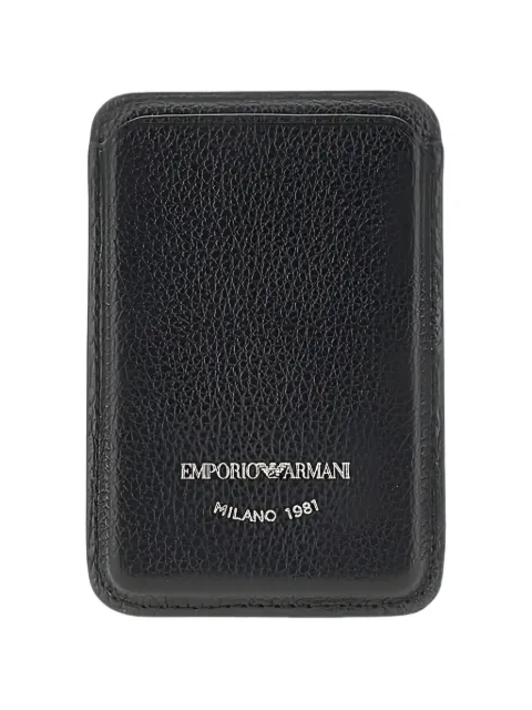 Emporio Armani pebbled leather card holder