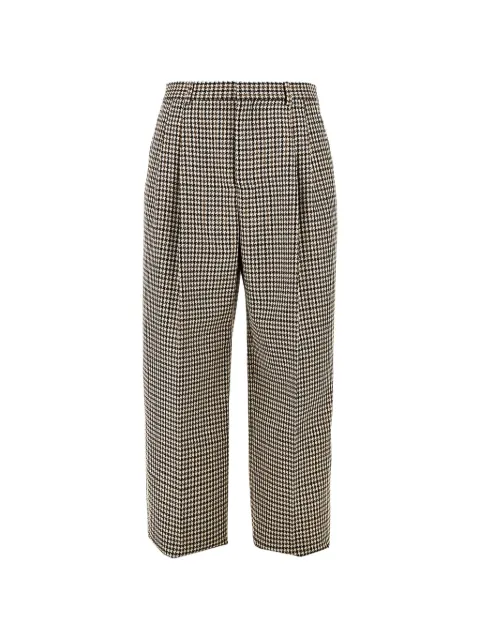 Emporio Armani houndstooth-pattern pleated trousers