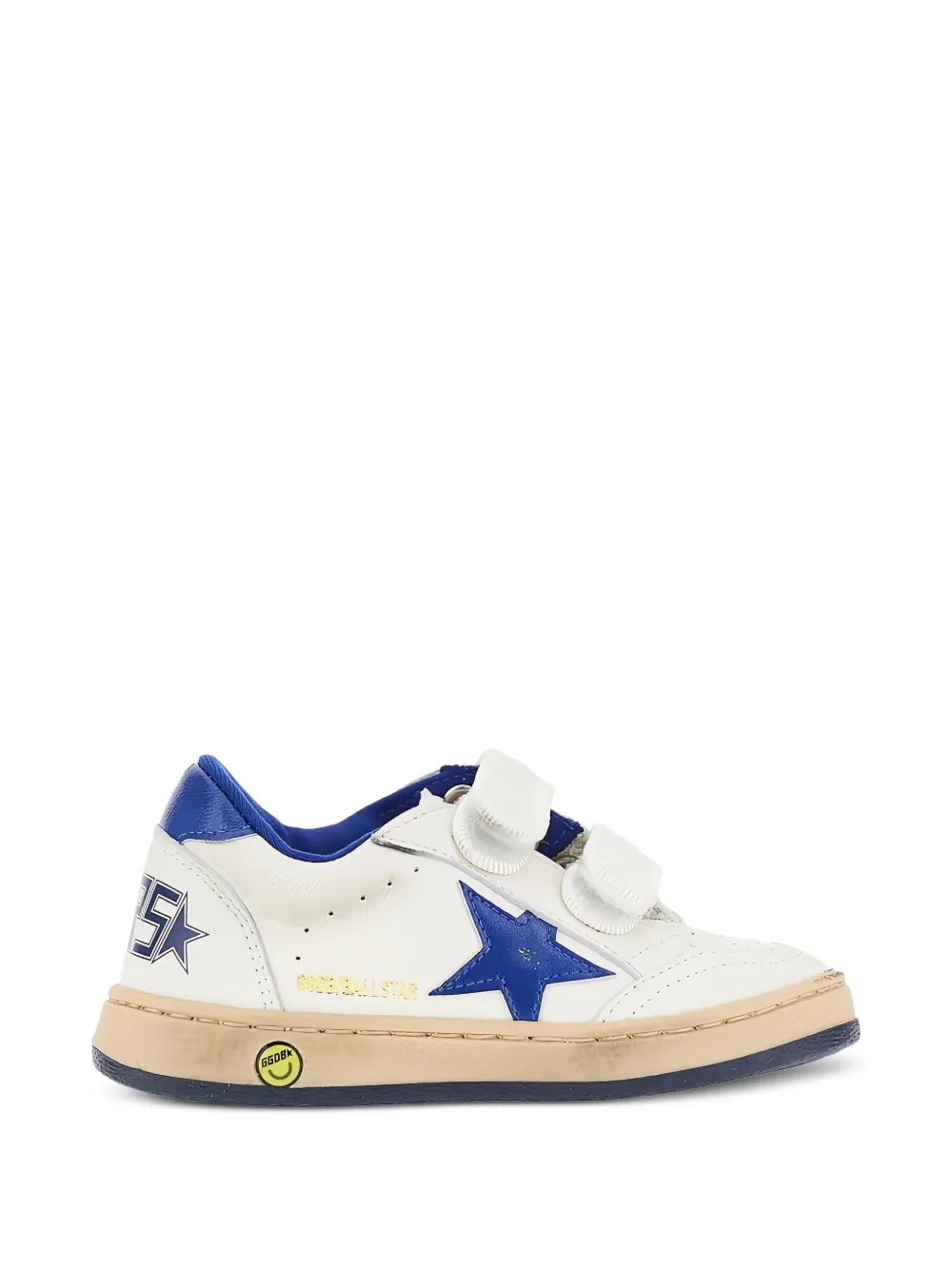 Golden Goose Kids baskets Ball Star à fermeture scratch - Blanc