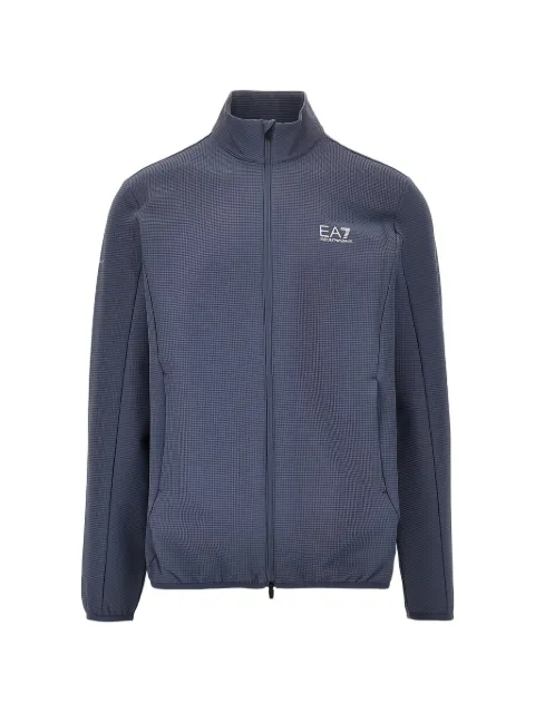 Ea7 Emporio Armani logo-print zip-up sweatshirt