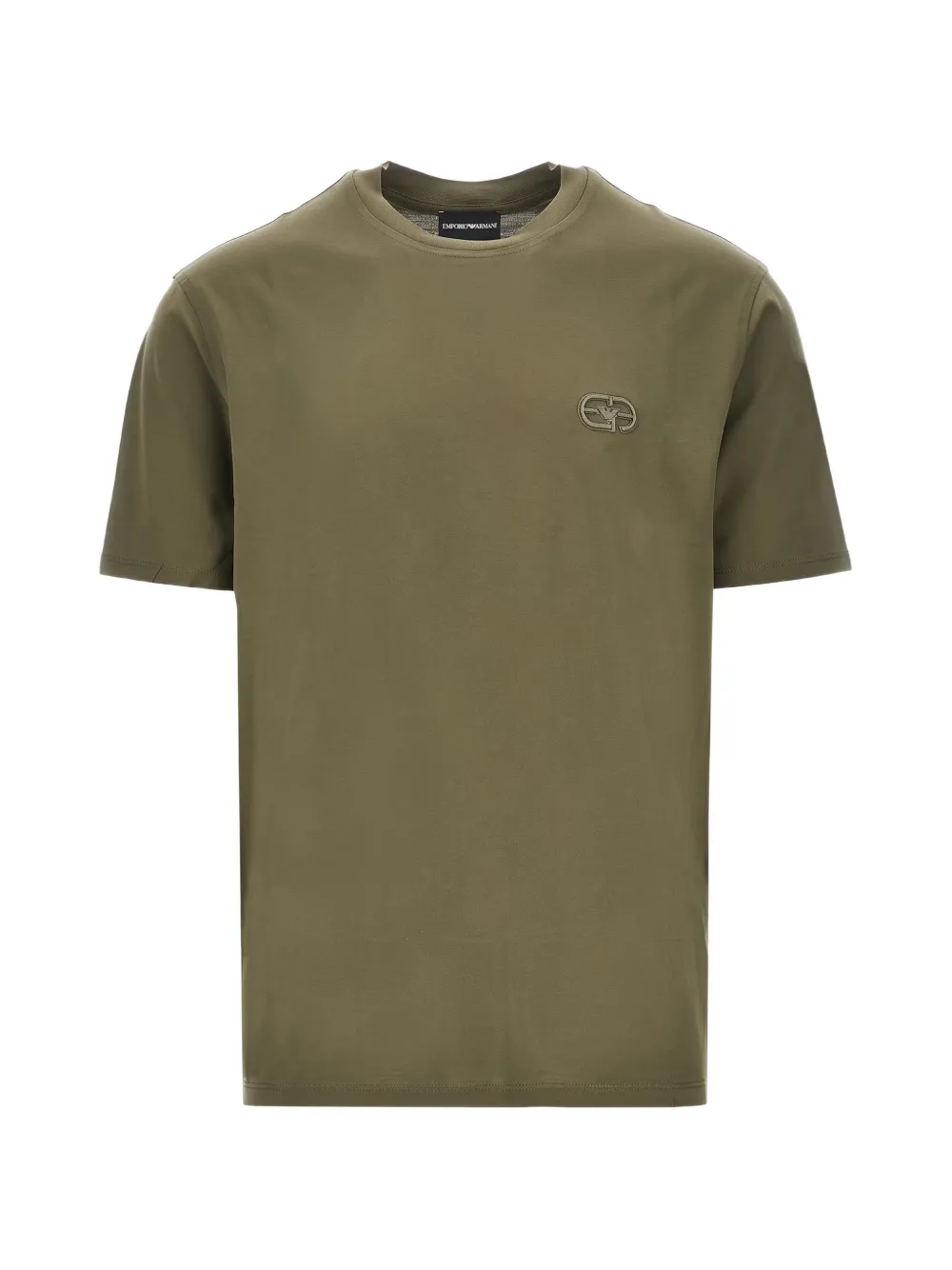 Emporio Armani logo-patch T-shirt - Verde