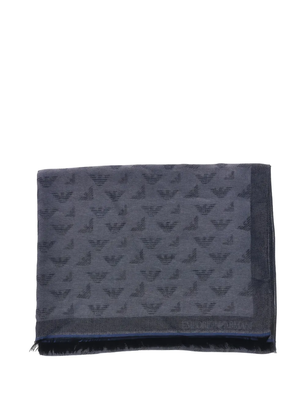 Emporio Armani Eagle jacquard scarf - Blu