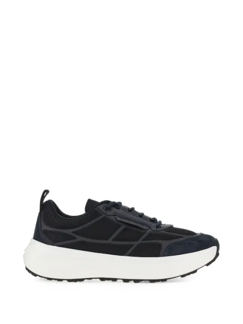 Emporio Armani mesh-panelled suede-trim sneakers